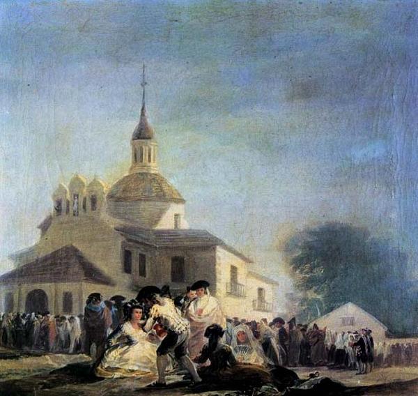 Francisco de goya y Lucientes Pilgrimage to the Church of San Isidro Sweden oil painting art